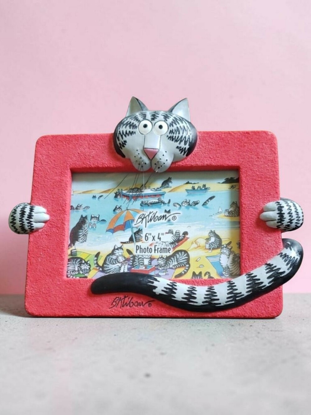 Rare Vintage B Kliban Cat Resin 6x4 Photo Frame